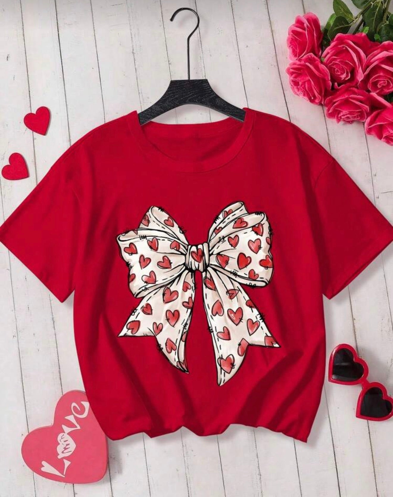 Camiseta roja chongo estampado