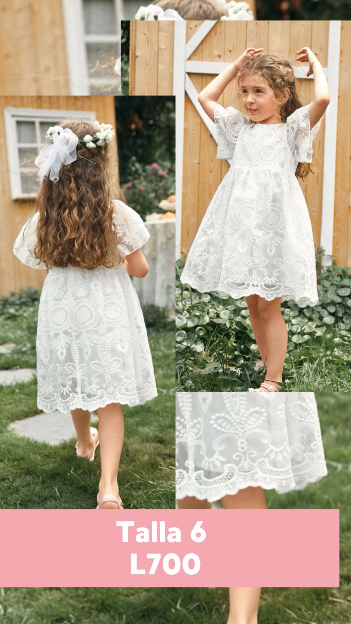 Vestido blanco talla 6