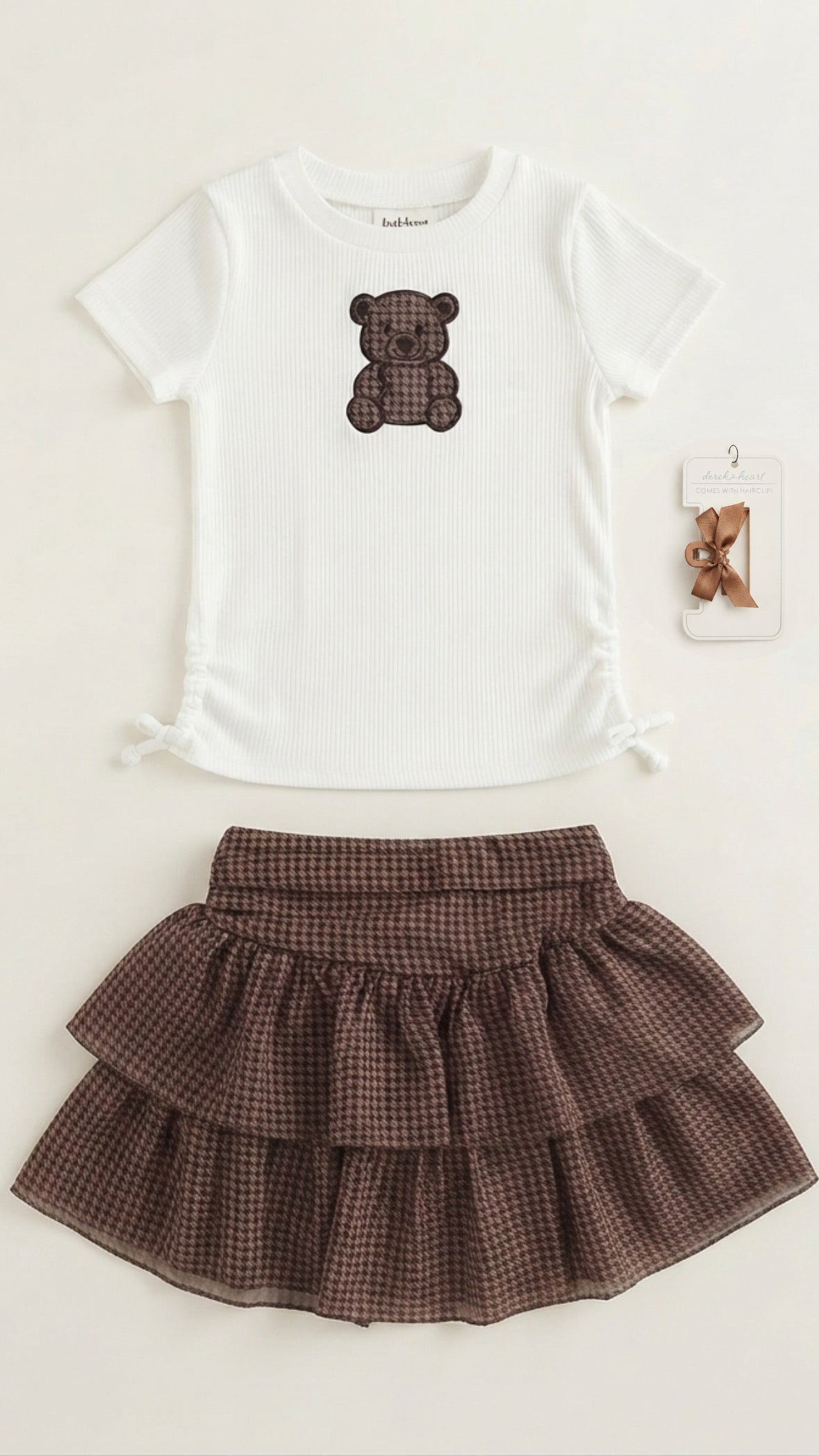 CONJUNTO FALDA CAFÉ OSO
