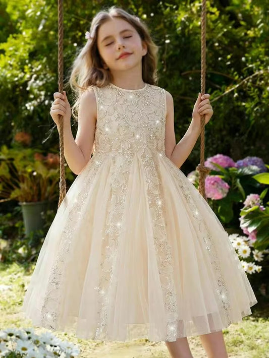 VESTIDO PRINCESA TUL BEIGE