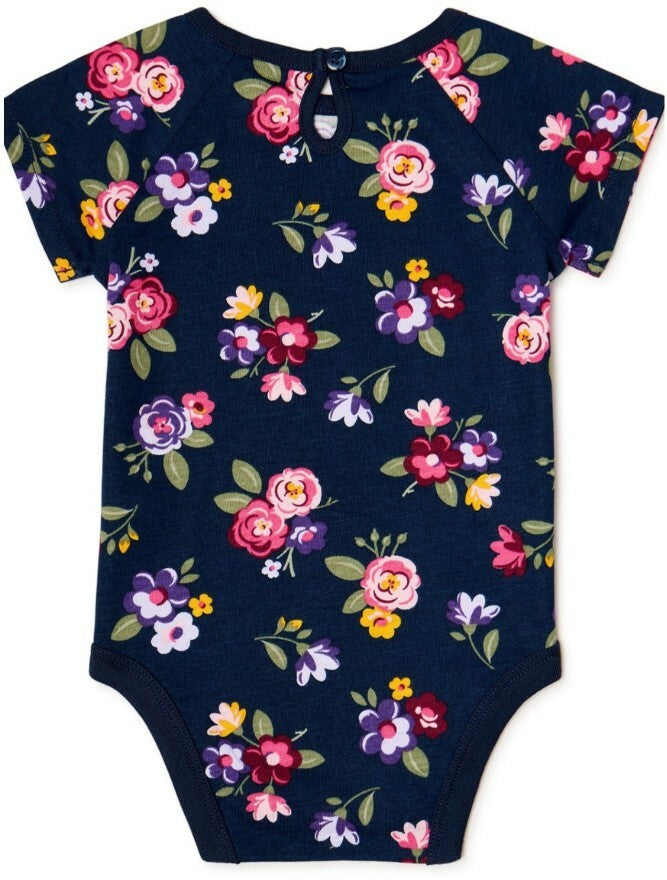 MAMELUCO AZUL FLOREADO