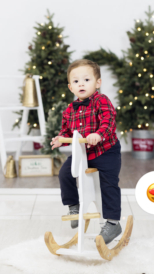 CAMISA CUADRICULADA NAVIDAD OLD NAVY TODDLERS