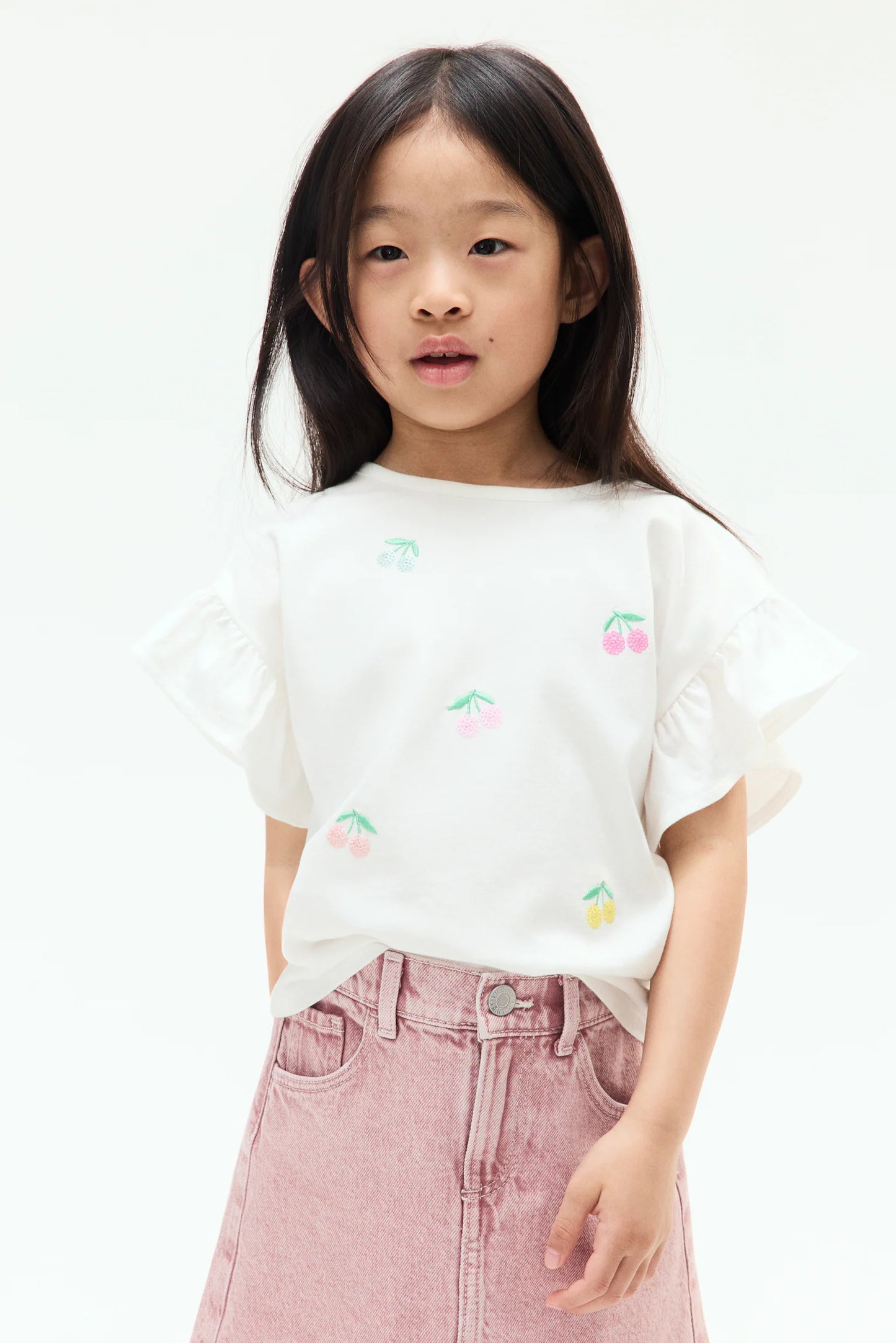 Camisa cerezas lentejuelas