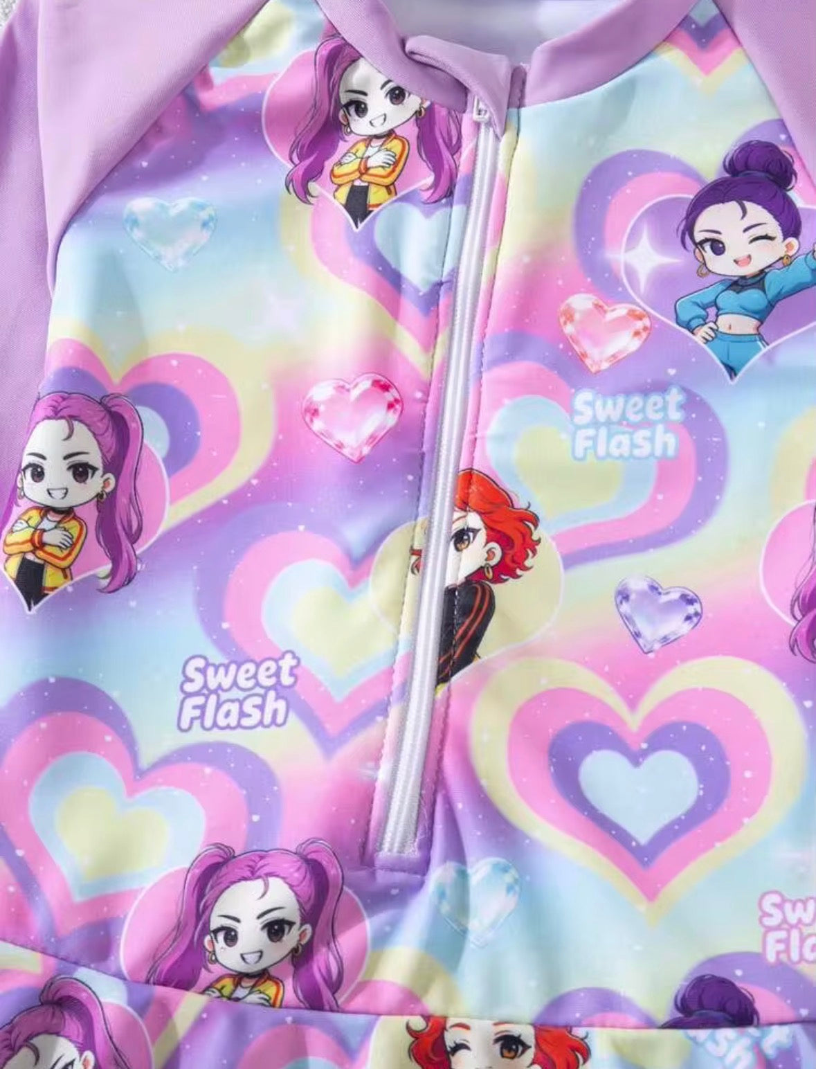 TRAJE DE BAÑO LILA HUNTRIX
