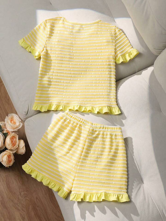 CONJUNTO SHORT AMARILLO VERANERO