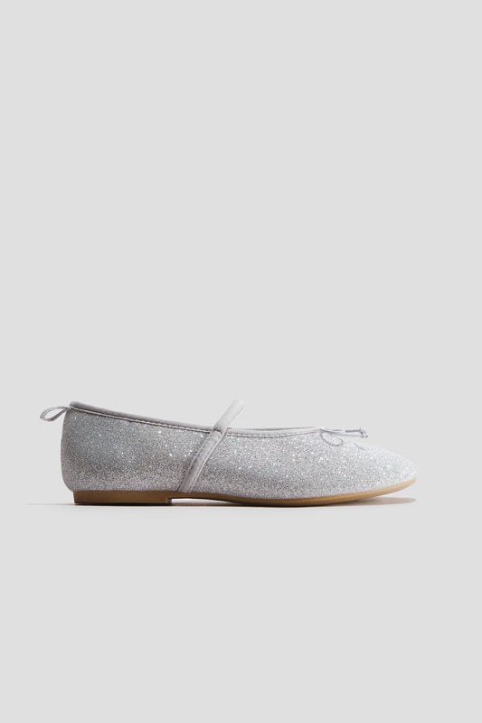Flats Plateadas brillantes h&m