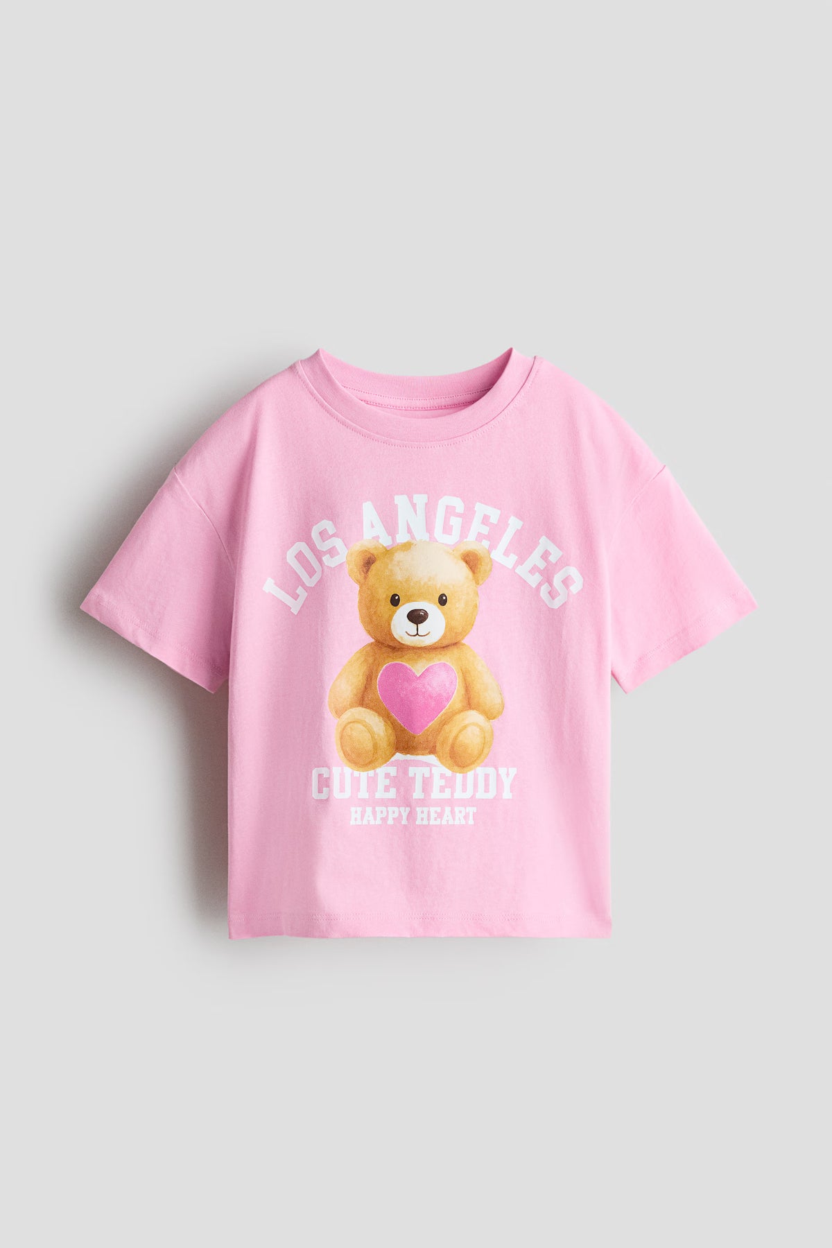 CAMISETA OSITO LOS ANGELES ROSADA