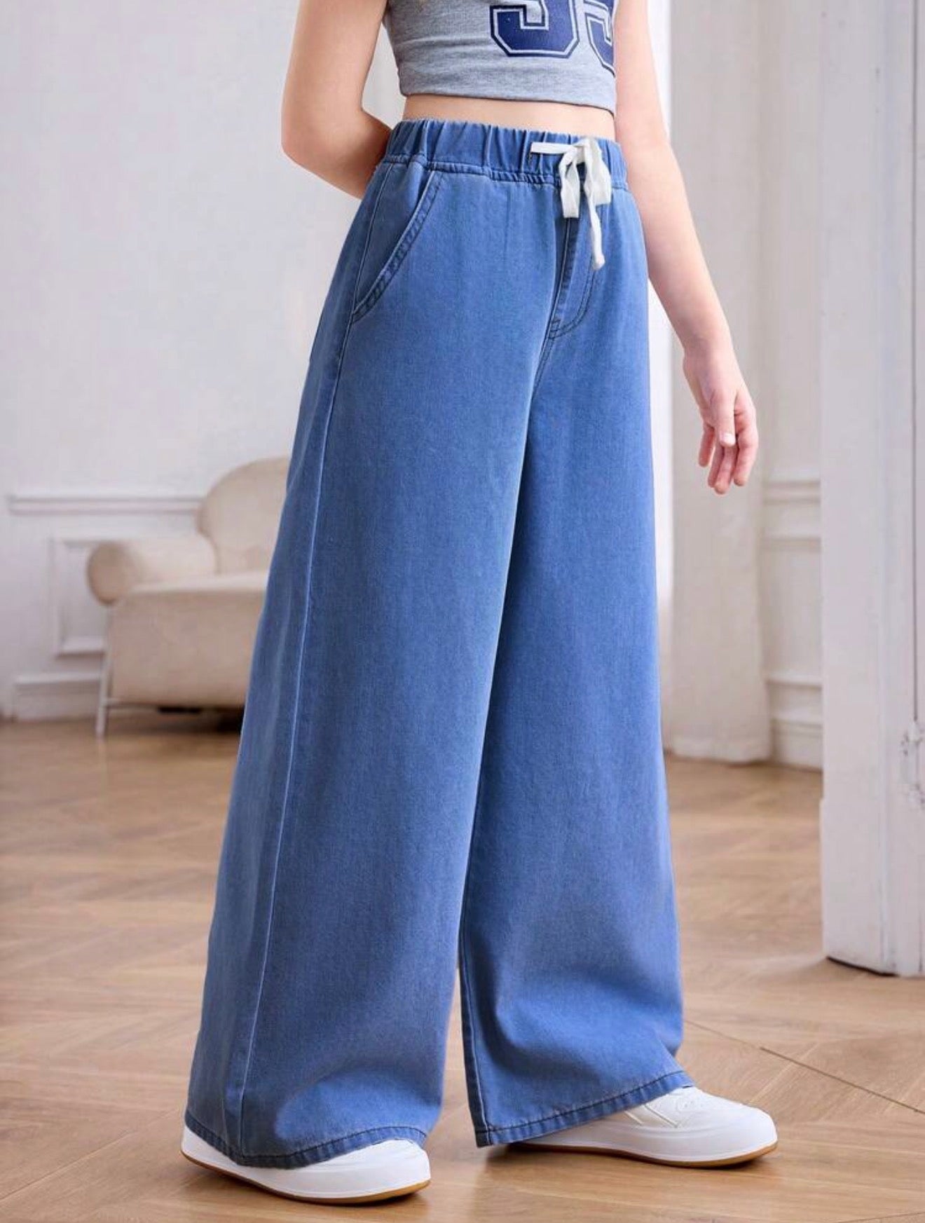 JEAN DENIM CORDON ELASTICO CINTURA
