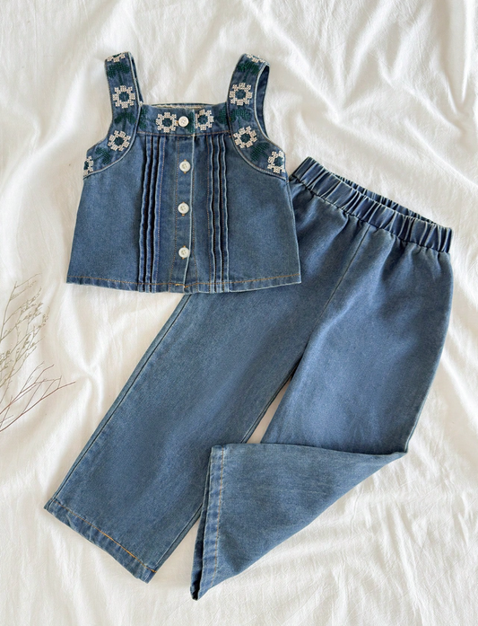 Conjunto pant y vest niña