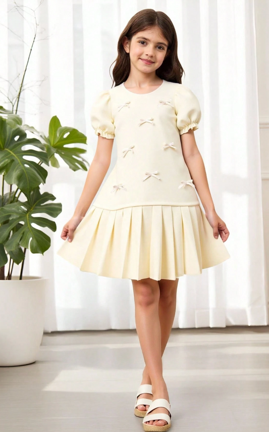 VESTIDO BLANCO CHONGUITOS Y PALETONES