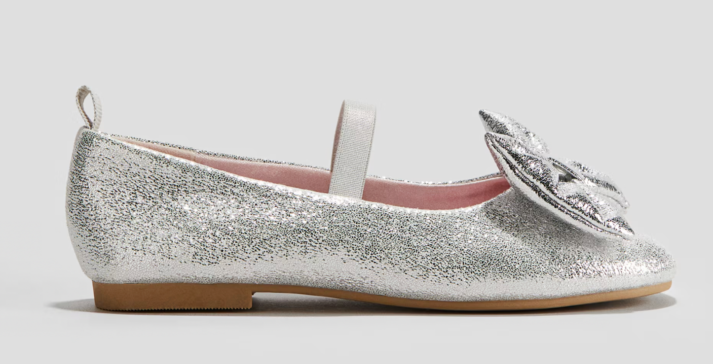 Flats Plateadas Escarchadas de Chongo HYM