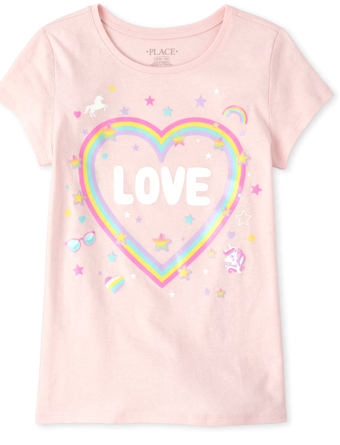 Camiseta Corazon arcoiris