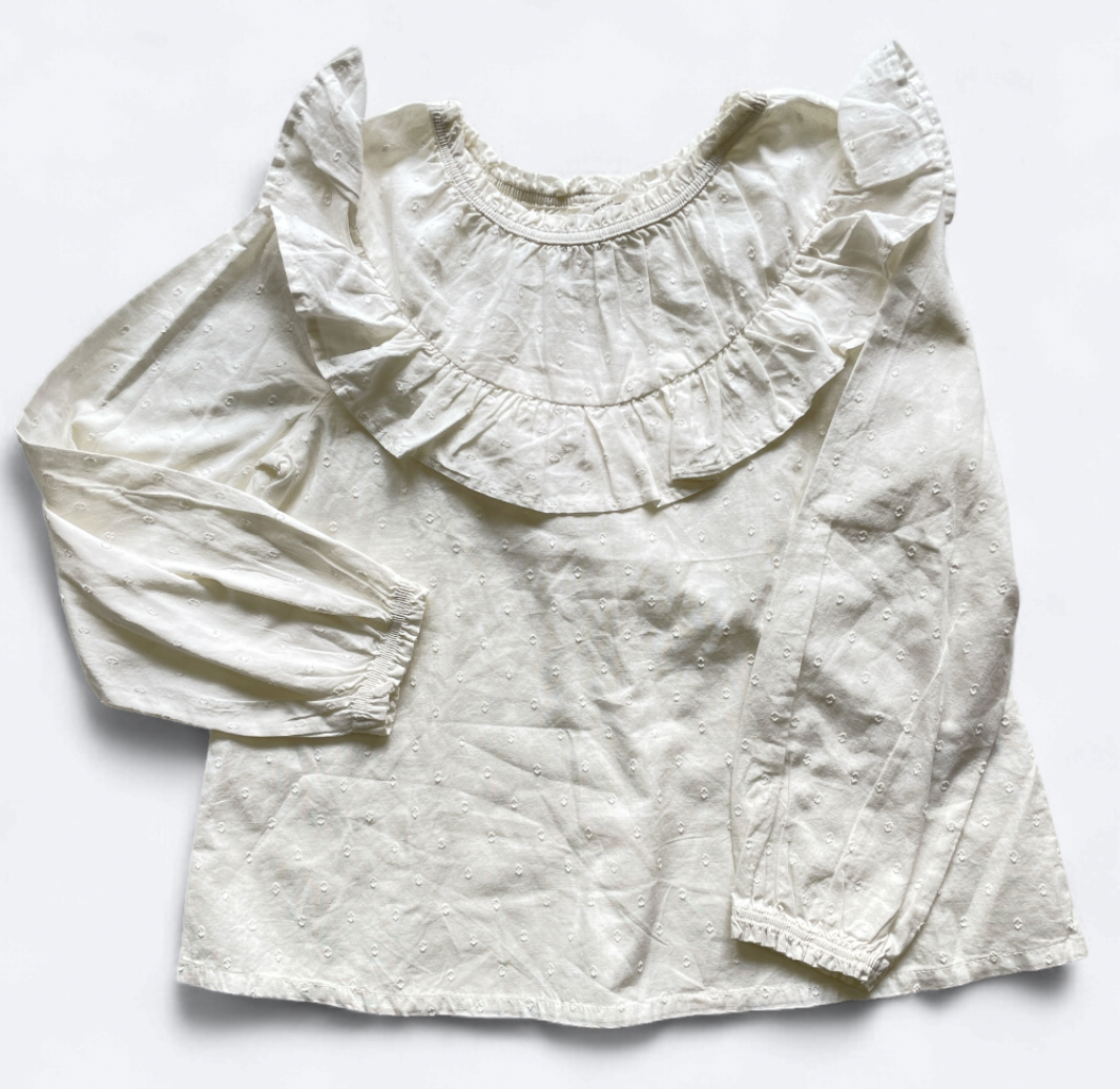 Camisa Manga Larga Cuello Peter Pan