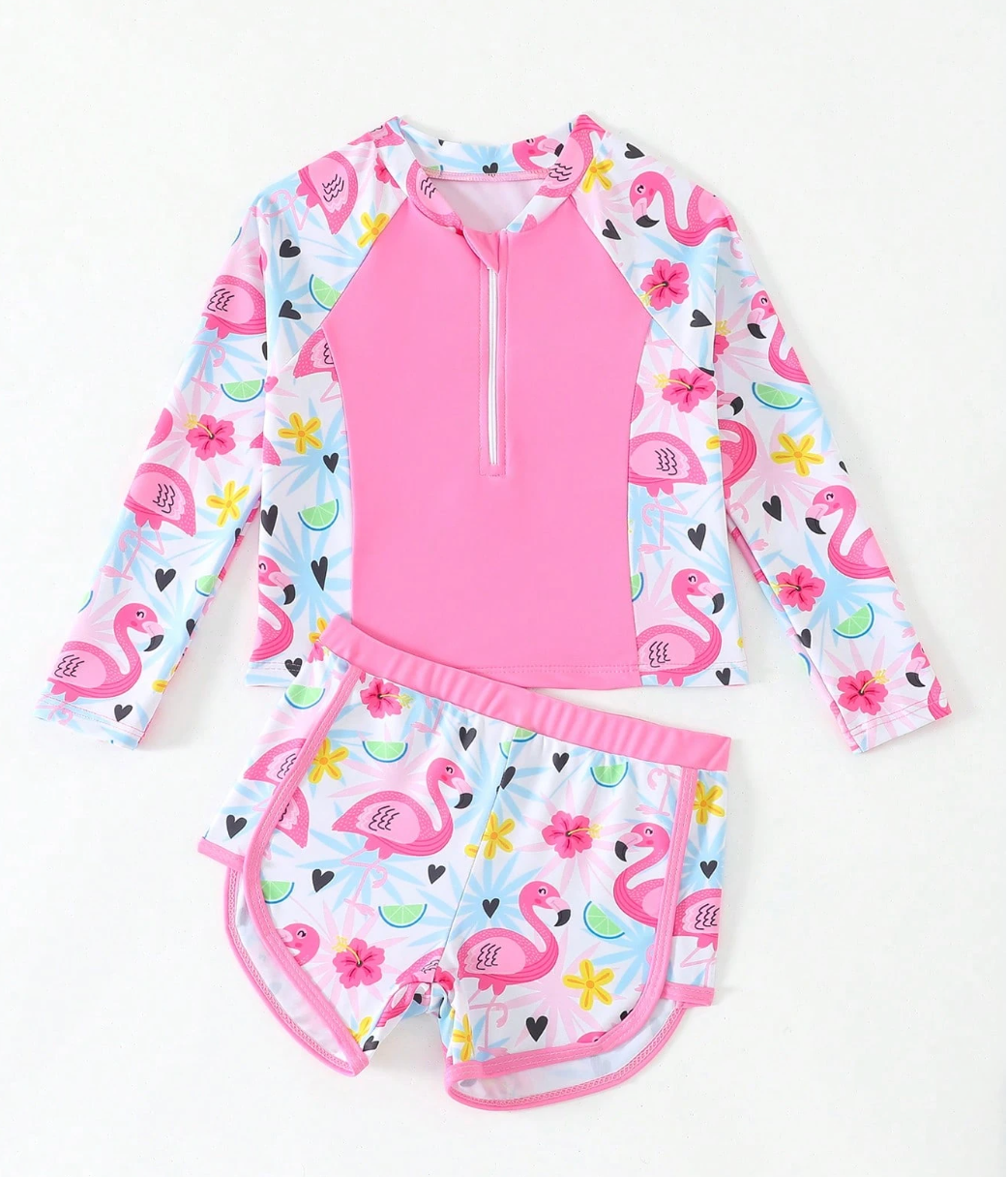 Traje de baño Flamingos short