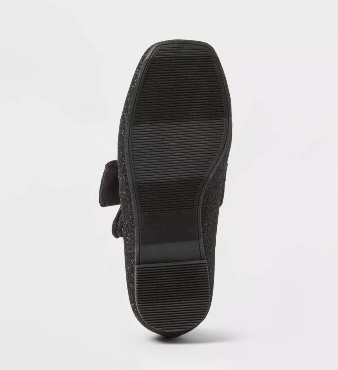 Flats Negras glitter chongo Cat&Jack niñas pequeñas