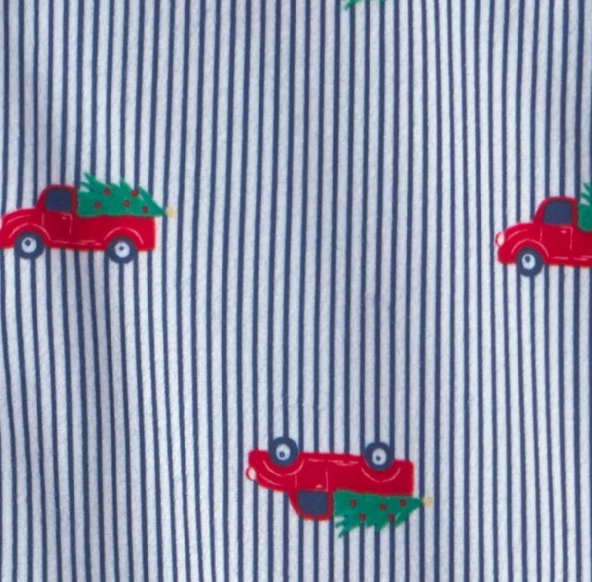 PIJAMA NAVIDAD RAYADA AZUL Y CARRITOS