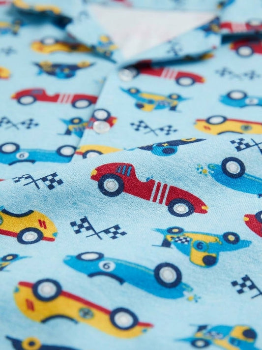 PIJAMA CELESTE ESTAMPADA CARROS
