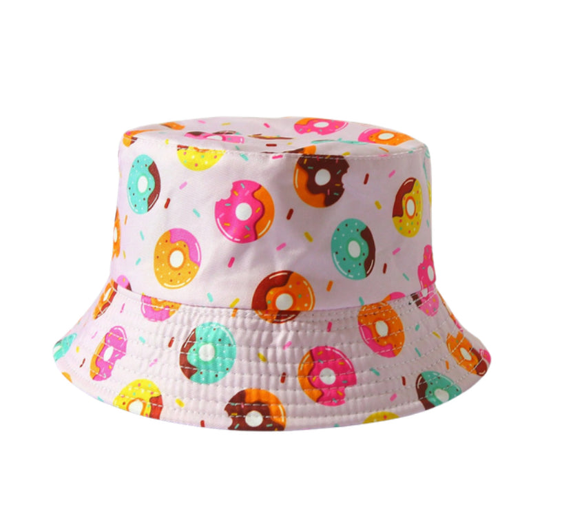 Sombrero de cubo con estampado de donas