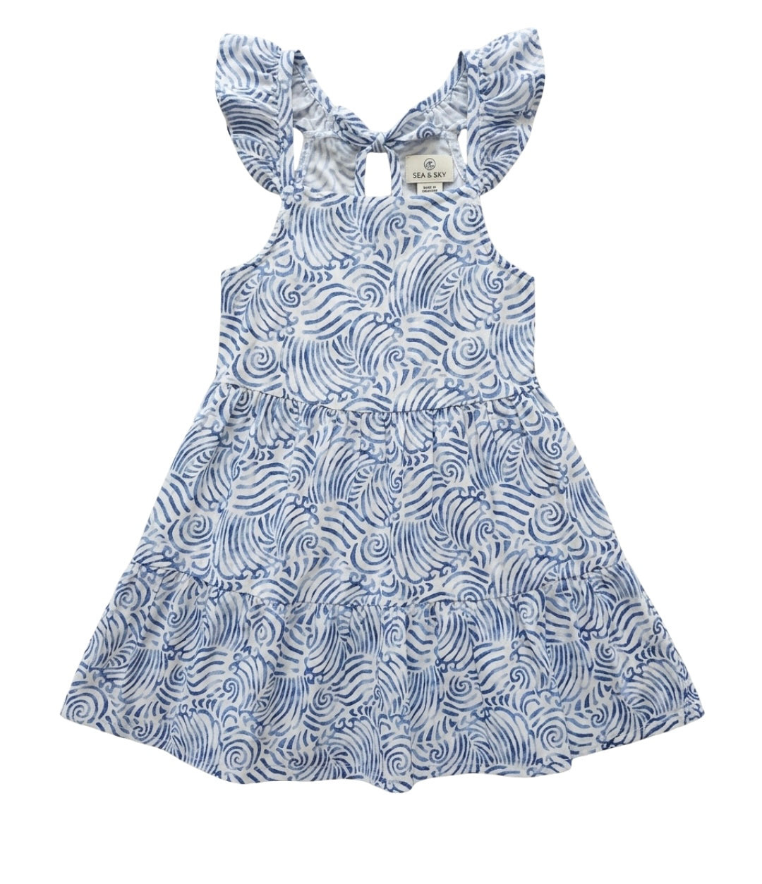 Vestido azul de olas Primark