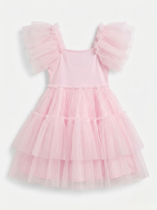 VESTIDO PRINCESA TUL ROSADO