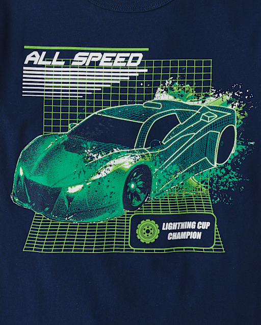 Camiseta Azul de Carro