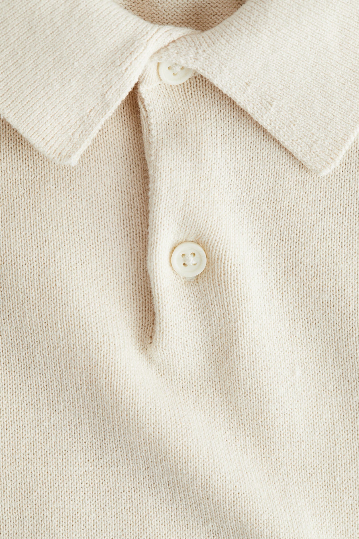 CAMISA POLO MANGA LARGA BEIGE H&M