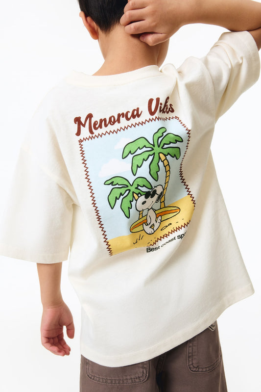 CAMISETA SNOOPY OVERSIZED BEIGE