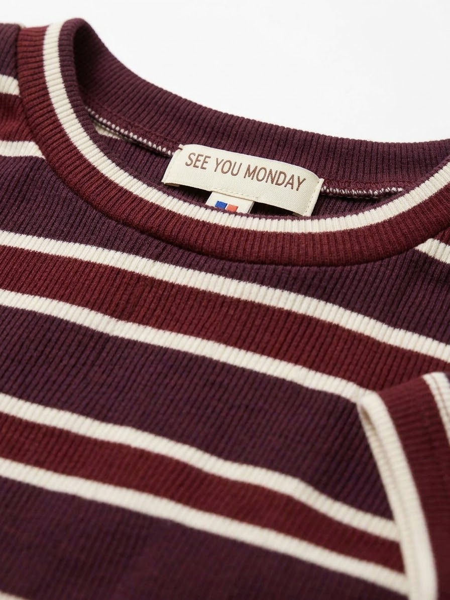 CAMISA RAYADA VINO
