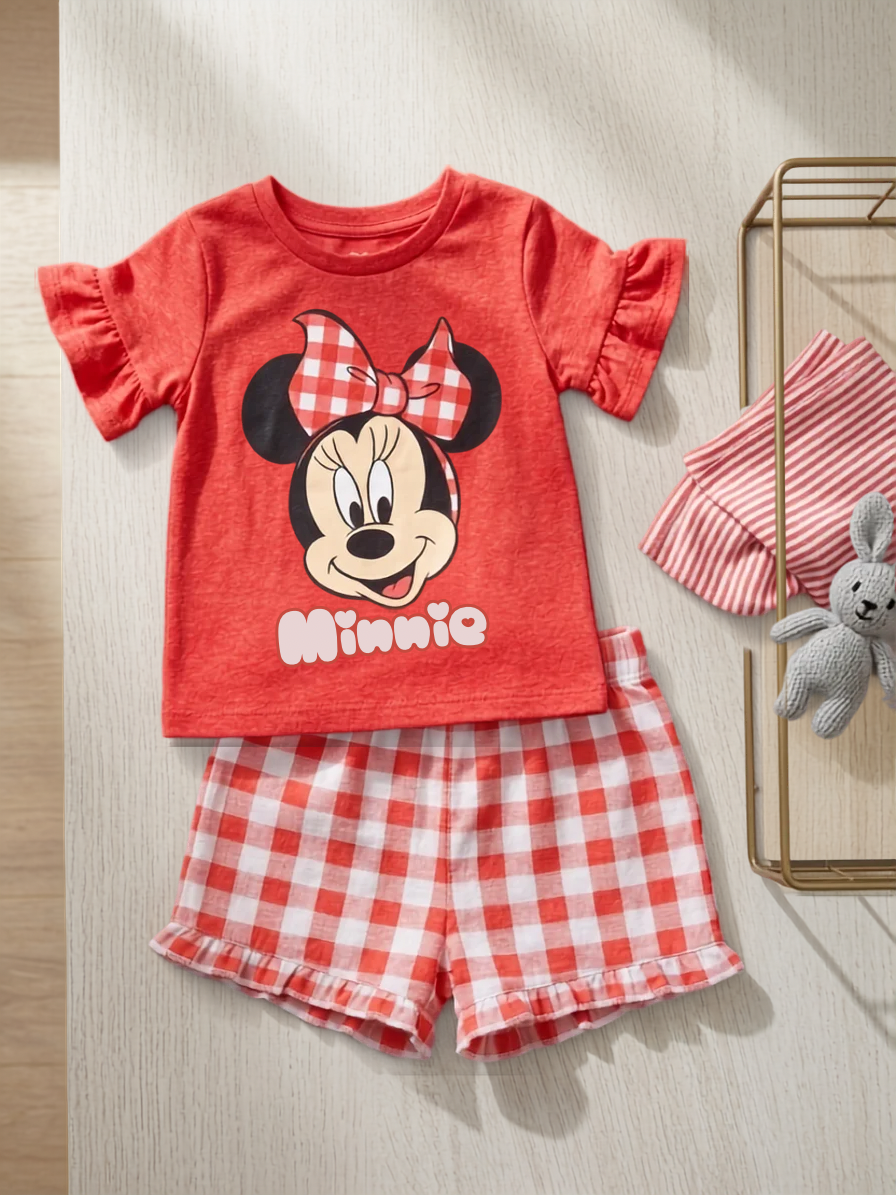 CONJUNTO MINNIE CUADRICULADO