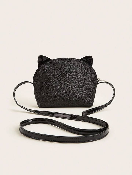 MINI BOLSO NEGRO DE GATITA ESCARCHADO