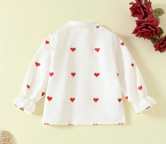 Blusa corazones elastico en la manga