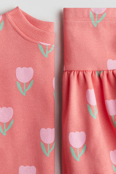 CONJUNTO FALDA Y SUDADERA TULIPANES H&M