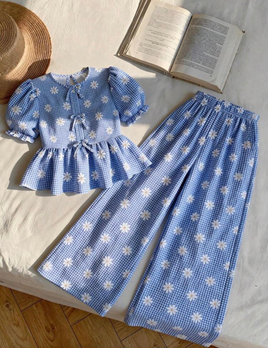 CONJUNTO AZUL MARGARITAS