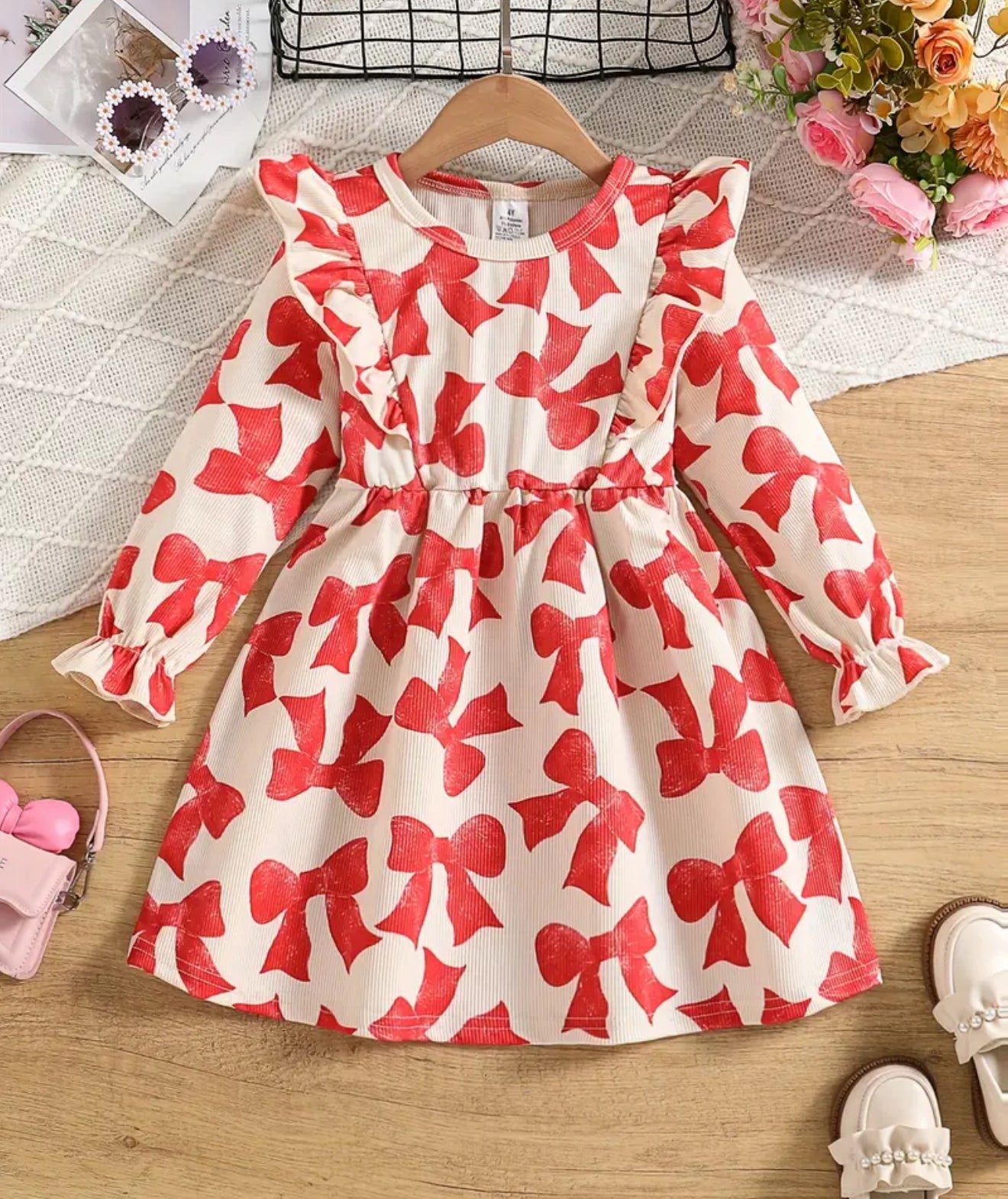 Vestido flores CHONGOS ROJOS