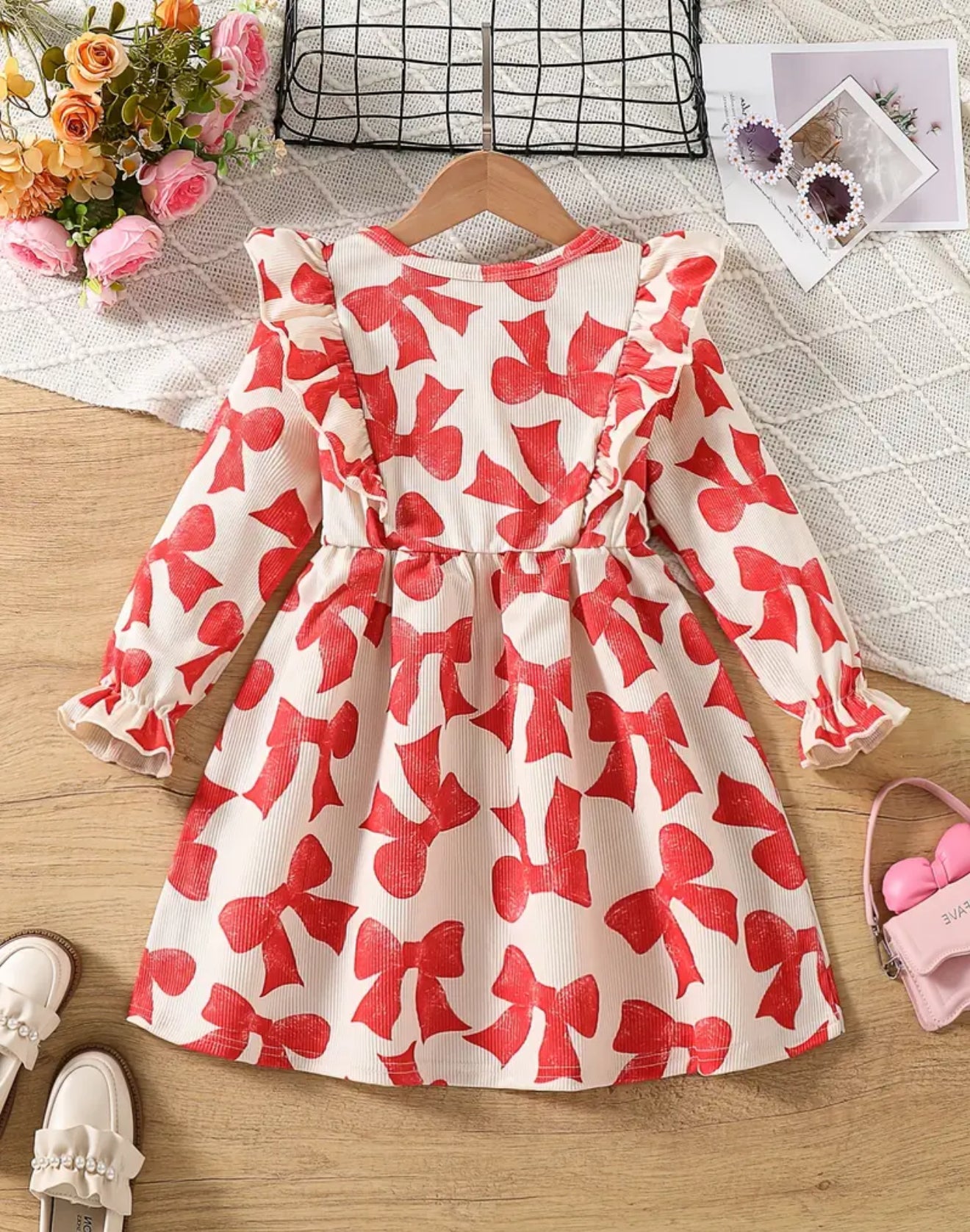 Vestido flores CHONGOS ROJOS