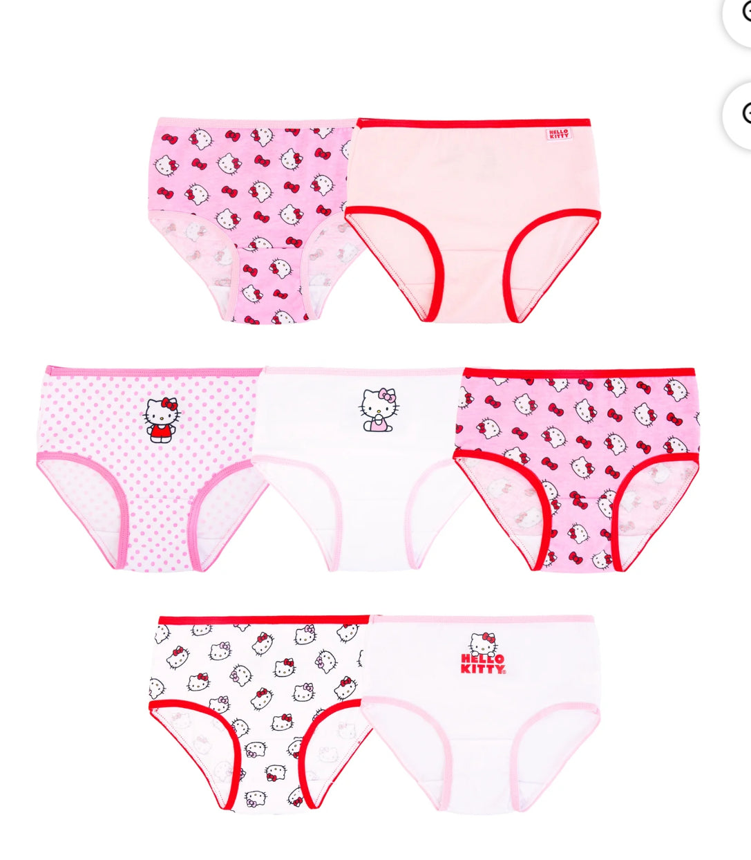 PAQUETE DE 7 PANTIES HELLO KITTY