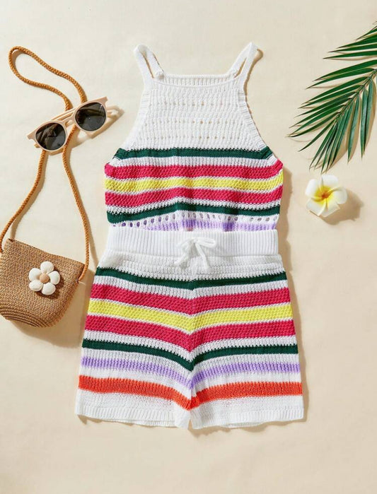 set crochet colorido