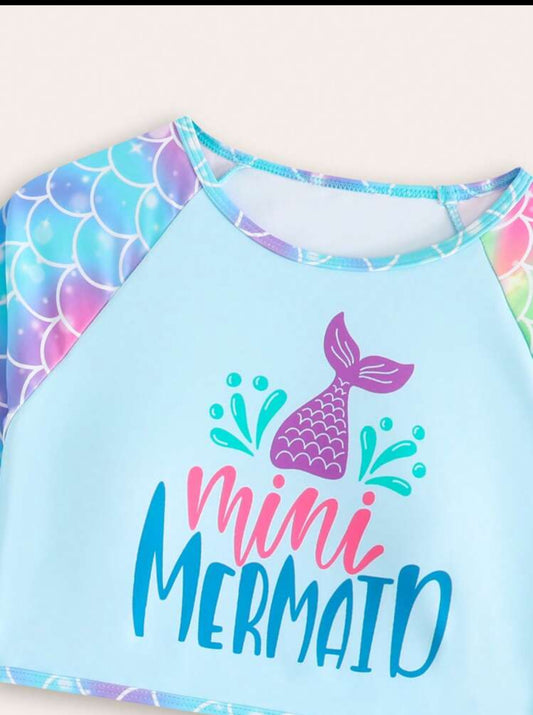 Traje de Baño Manga Larga 2 piezas mermaid