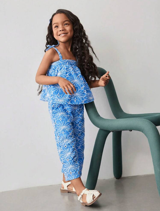 Conjunto azul encaje