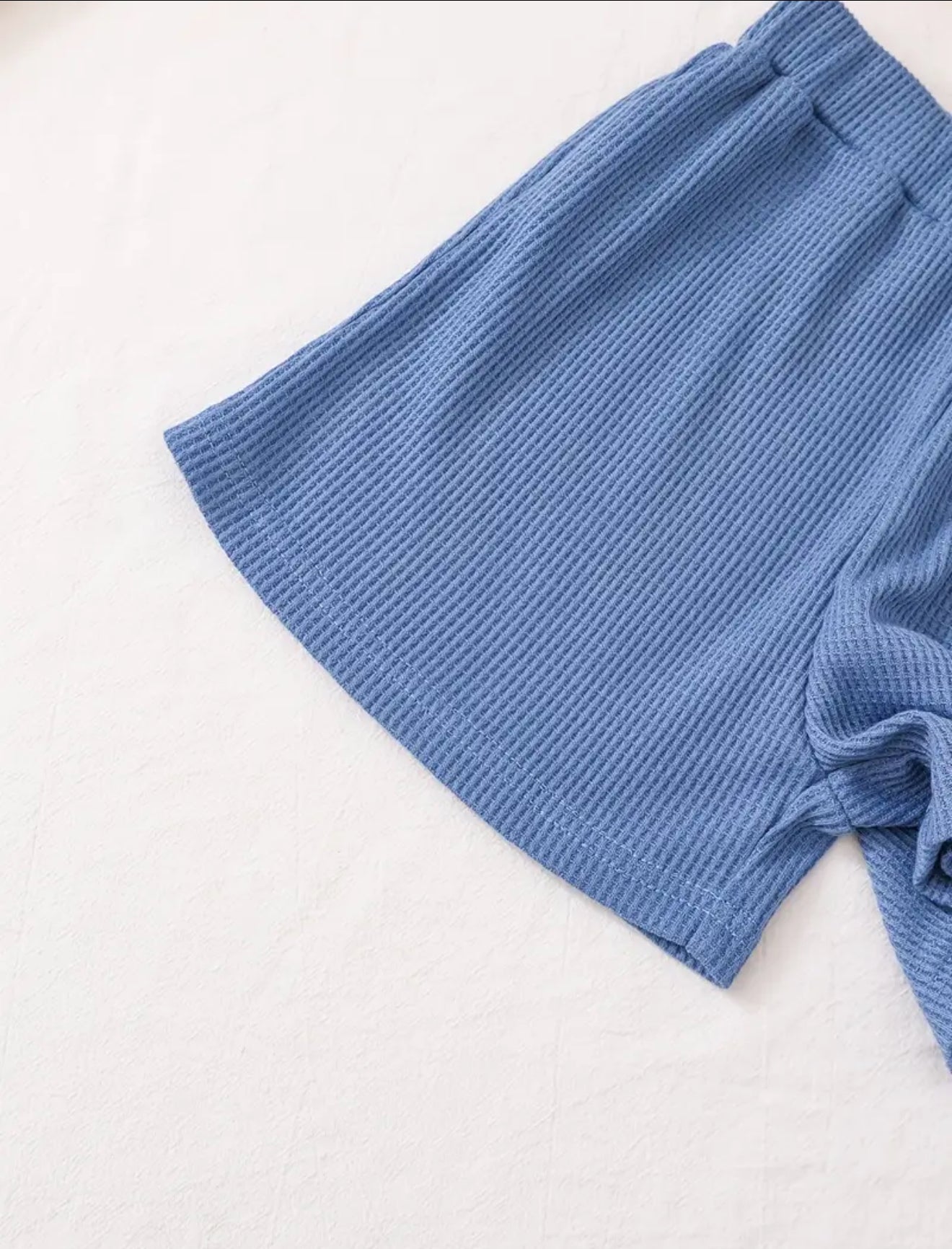 Conjunto waffle azul niño