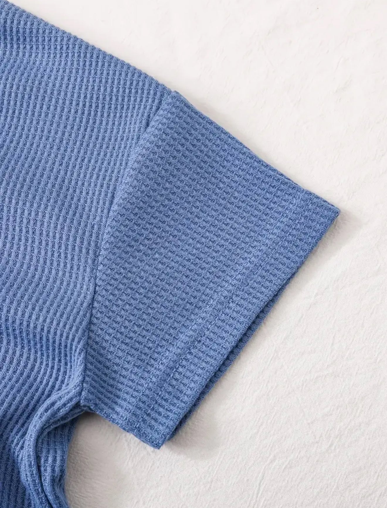 Conjunto waffle azul niño