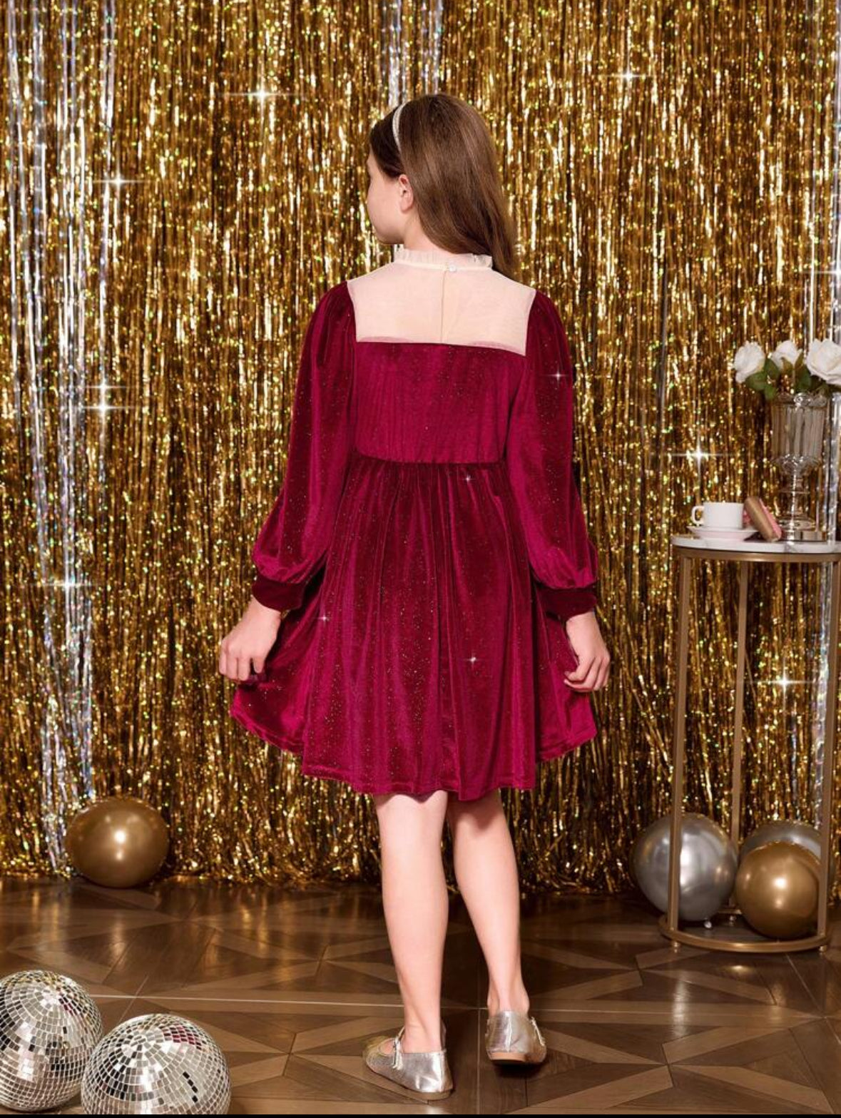 VESTIDO TERCIOPELO CON BRILLOS