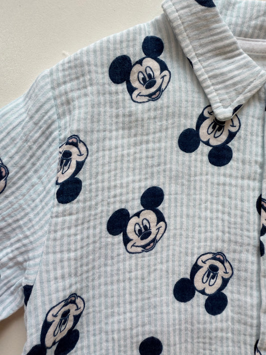 Conjunto Mickey algodón celeste