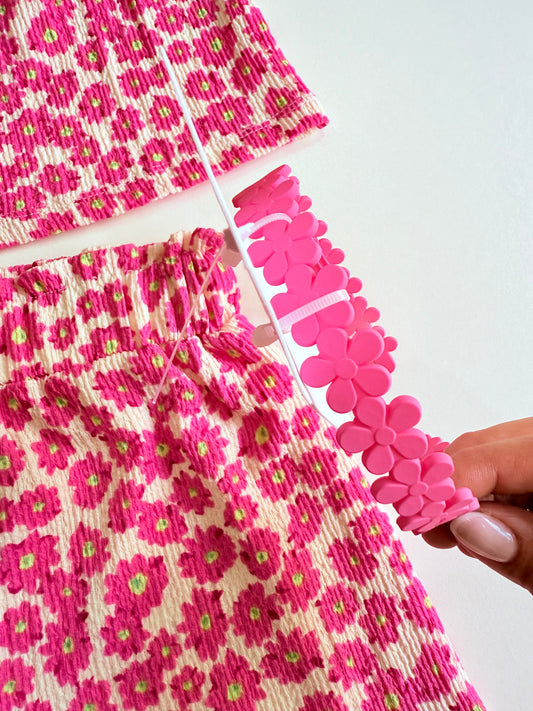 Conjunto flores y diadema