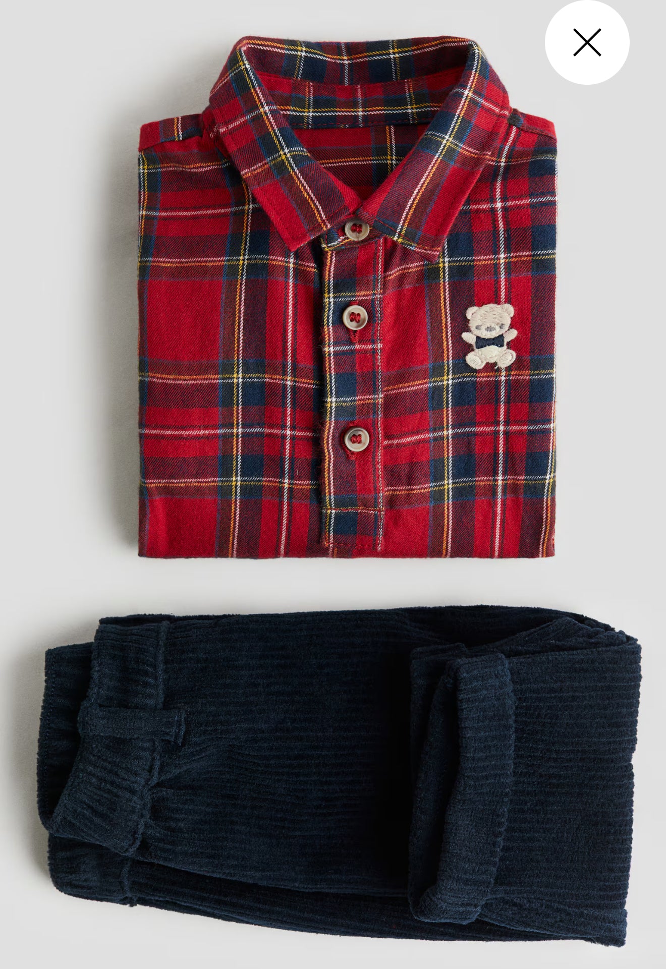 Conjunto BEBE OSITO NAVIDAD