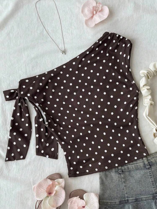BLUSA CAFE POLKA DOTS