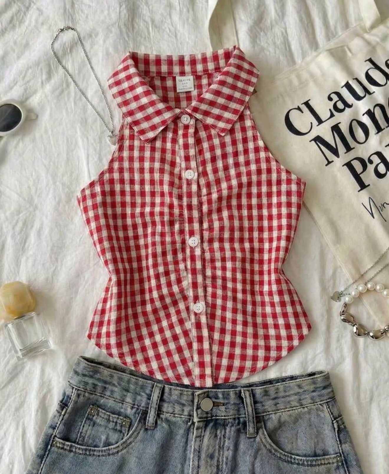 BLUSA ROJA CUADRICULADA
