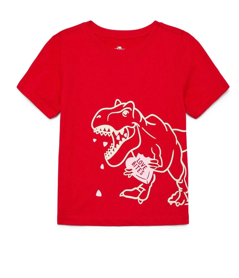 CAMISETA ROJA DINOSAURIOS VALENTINES
