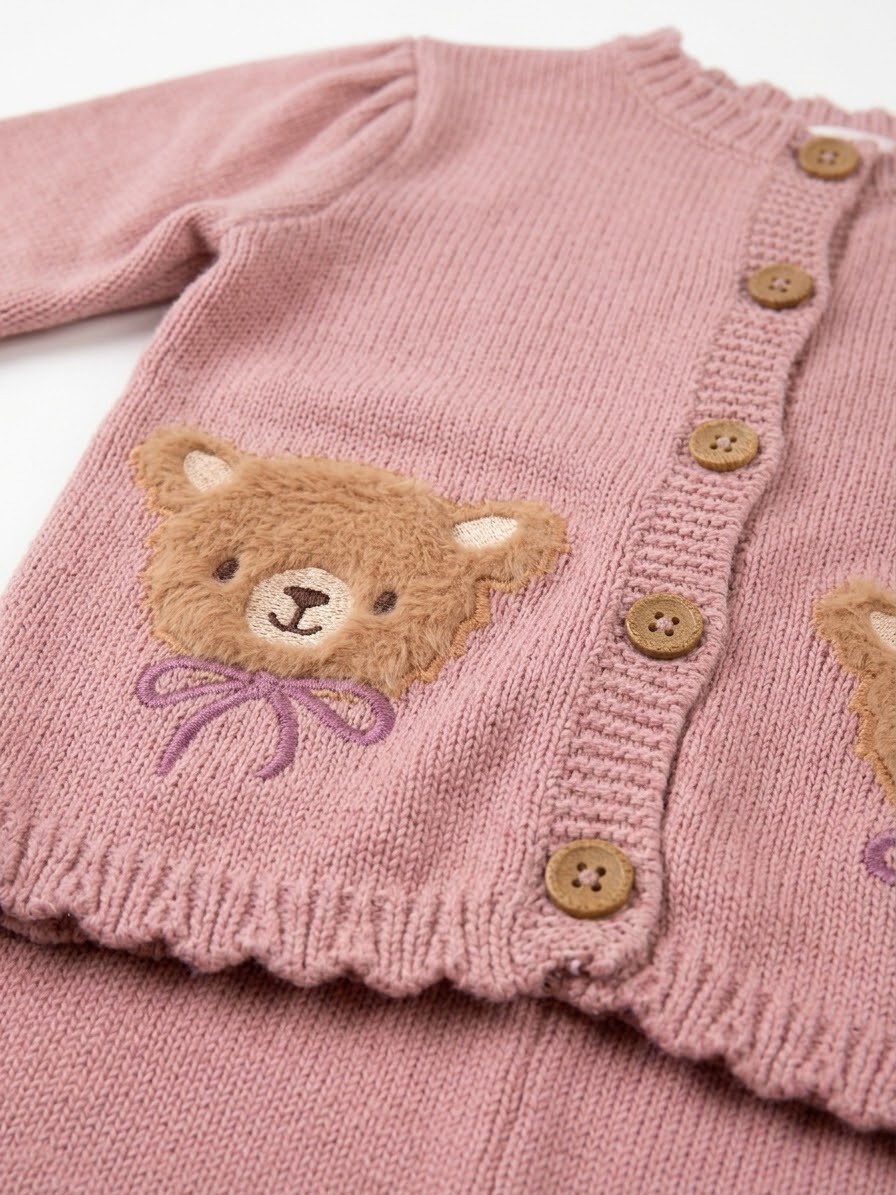 CONJUNTO ROSA OSITOS BEBÉ