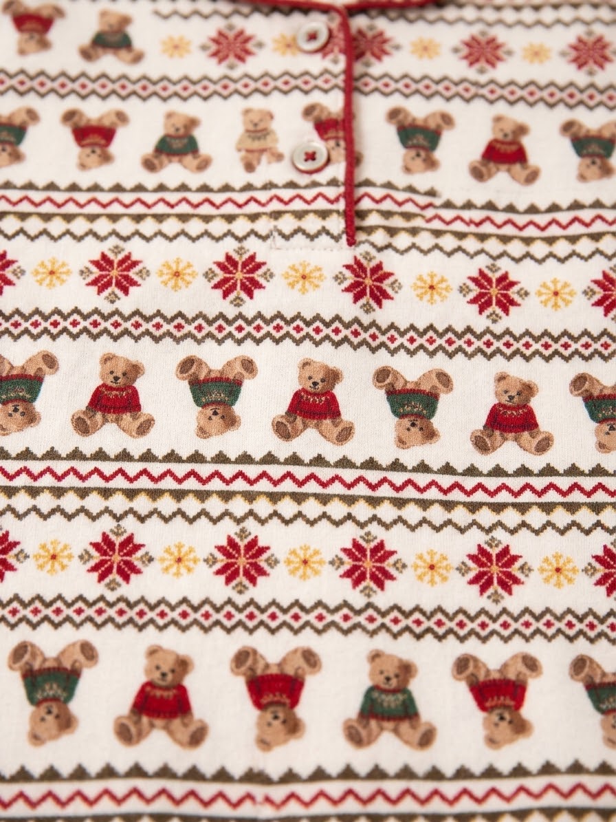PIJAMA NAVIDEÑA OSITOS BEBÉ